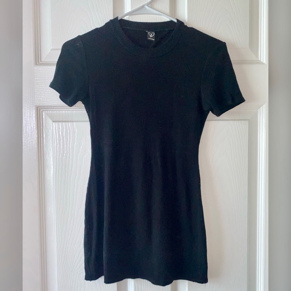 Large Black Top with Open Back